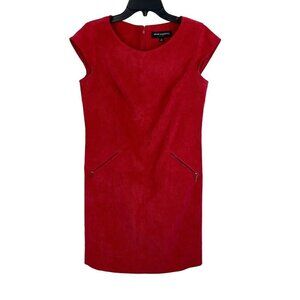 Sharagano Womens Short Sleeve Red Sheath Dress Size 6